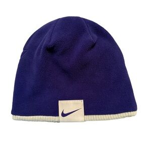 Y2K Vintage Nike Washington Huskies Reversible Beanie Purple Tan Size Medium